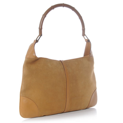 Gucci Suede Bamboo Jackie O Hobo Light Brown 3 of 7