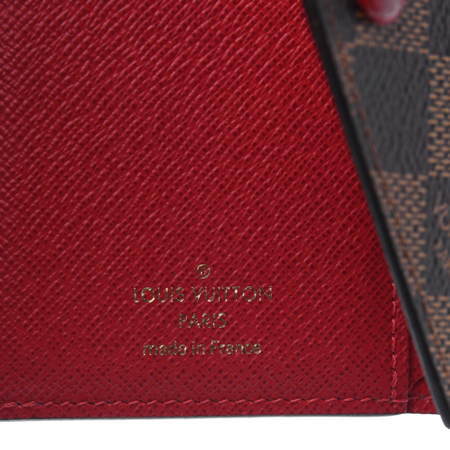 Louis Vuitton Damier Ebene Victorine Wallet Red 6 of 12