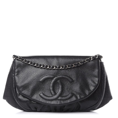 Chanel Caviar Half Moon Wallet On Chain WOC Black 1 of 11