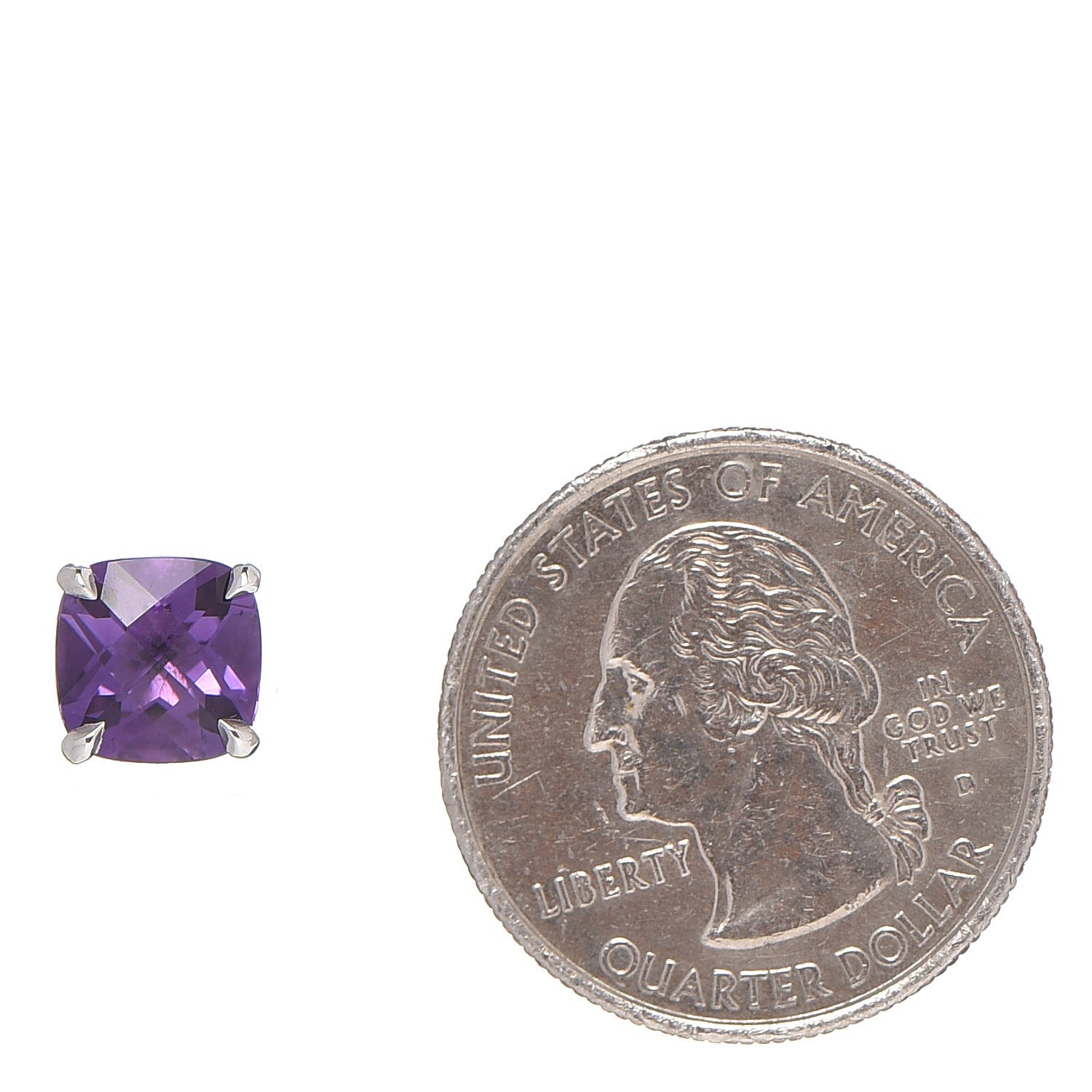 Tiffany Sterling Silver Amethyst Sparklers Stud Earrings 2 of 4