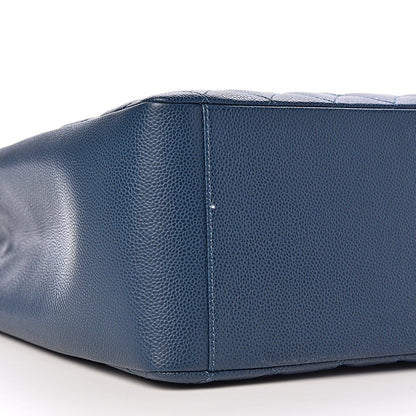 Chanel Caviar Quilted Grand Shopping Tote GST Dark Blue 8 of 10