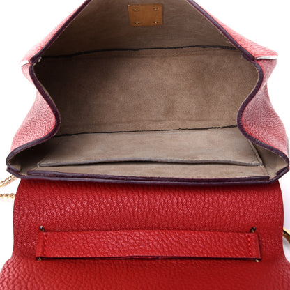 Chloe Grained Lambskin Drew Shoulder Bag Plaid Red 4 of 5