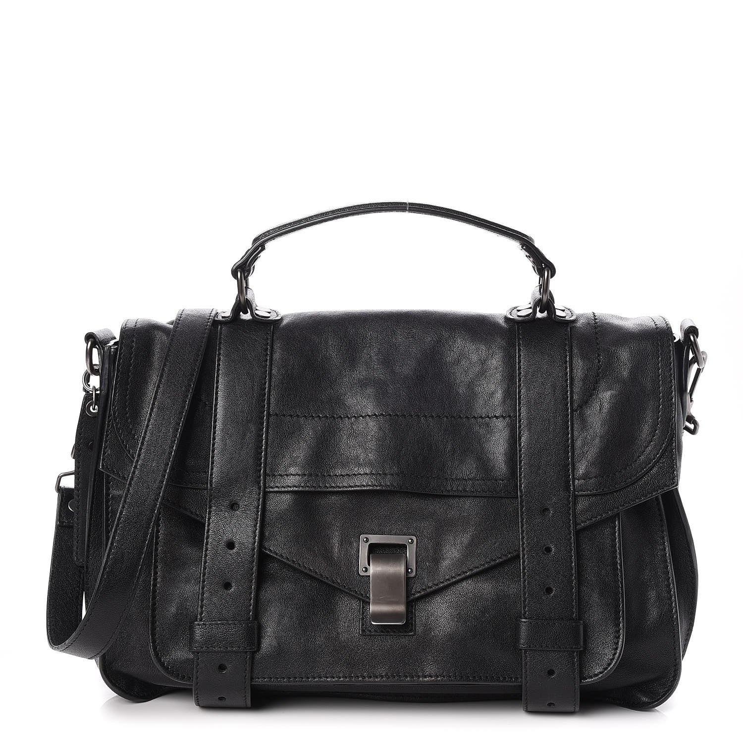 Proenza Schouler Lambskin Medium PS1 Satchel Black 1 of 8
