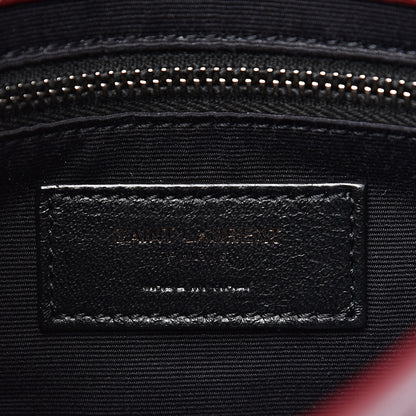 Saint Laurent Crinkled Calfskin Matelasse Monogram Niki Chain Wallet Dark Legion Red 5 of 9