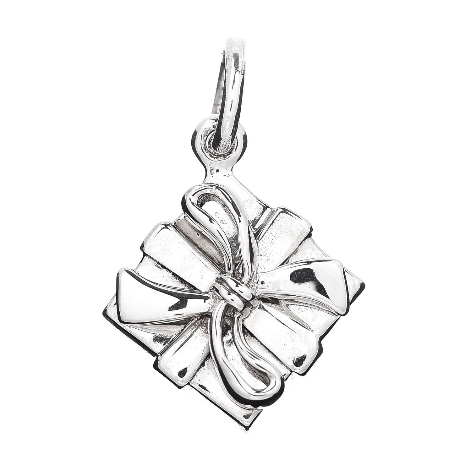 Sterling Silver Box Charm Pendant