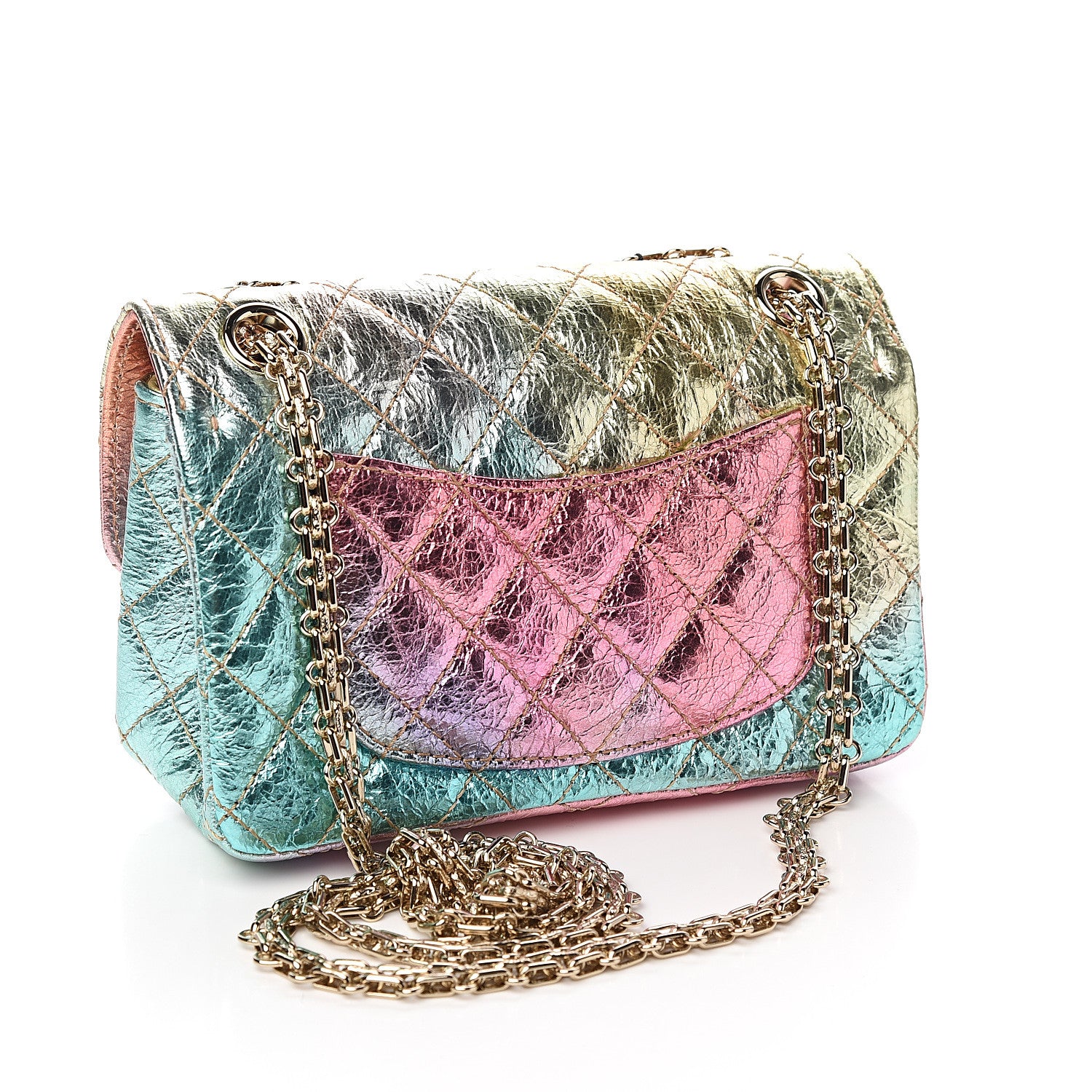 Chanel Metallic Goatskin Quilted Mini 2.55 Reissue Flap Multicolor 2 of 9