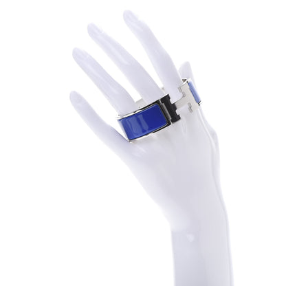 Hermes Enamel Wide Clic Clac H Bracelet PM Bleu Electrique 2 of 5