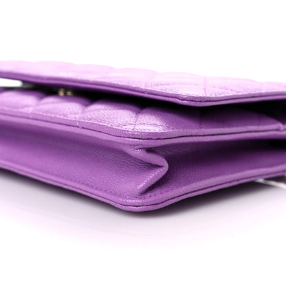 Chanel Caviar Quilted Wallet On Chain WOC Purple 10 of 11
