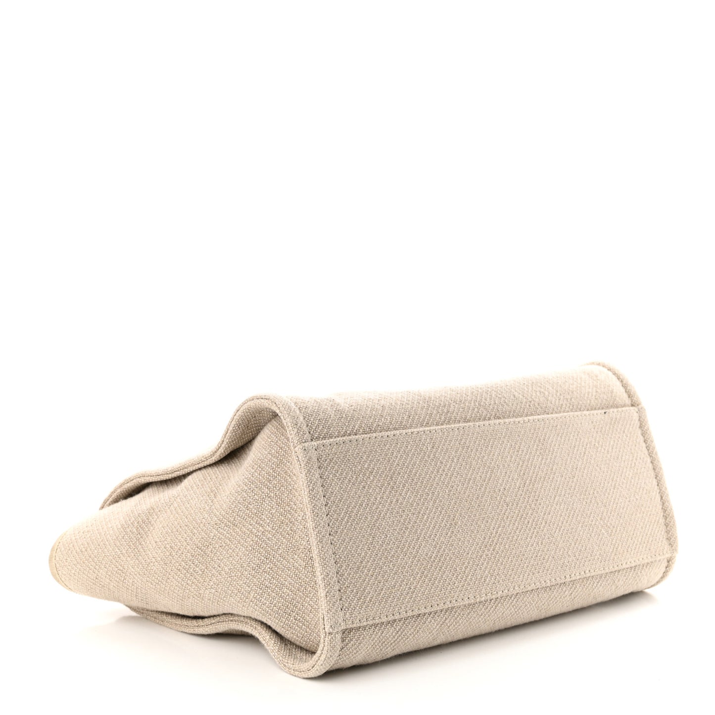 Mixed Fibers Small Deauville Tote Beige Black