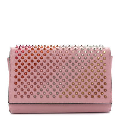 Christian Louboutin Calfskin Spikes Paloma Clutch Gold Dolly 1 of 8