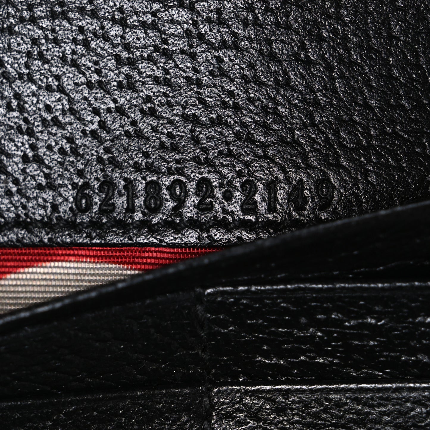 X ADIDAS Textured Dollar Calfskin Trefoil Embossed Wallet On Chain Off White Black