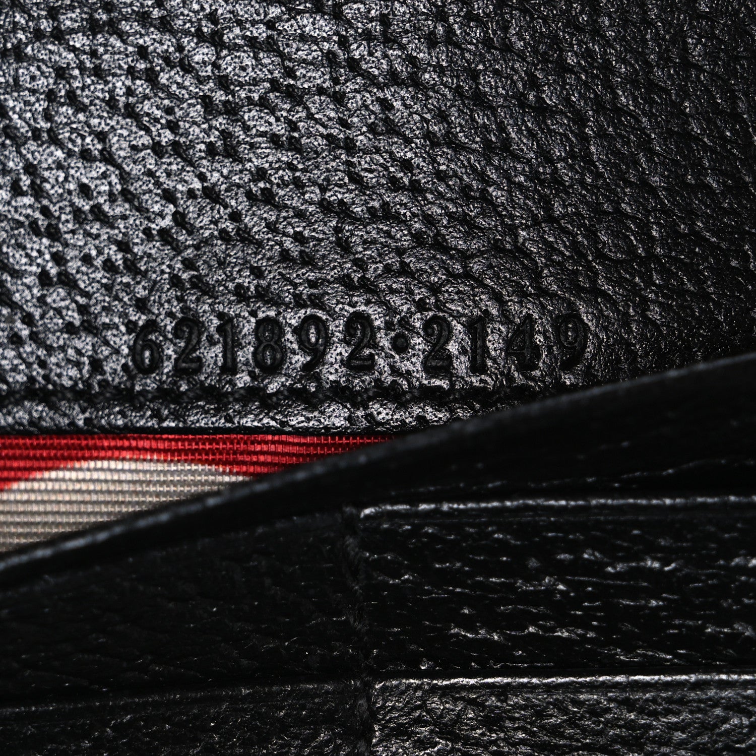 Gucci X ADIDAS Textured Dollar Calfskin Trefoil Embossed Wallet On Chain Off White Black 7 of 10