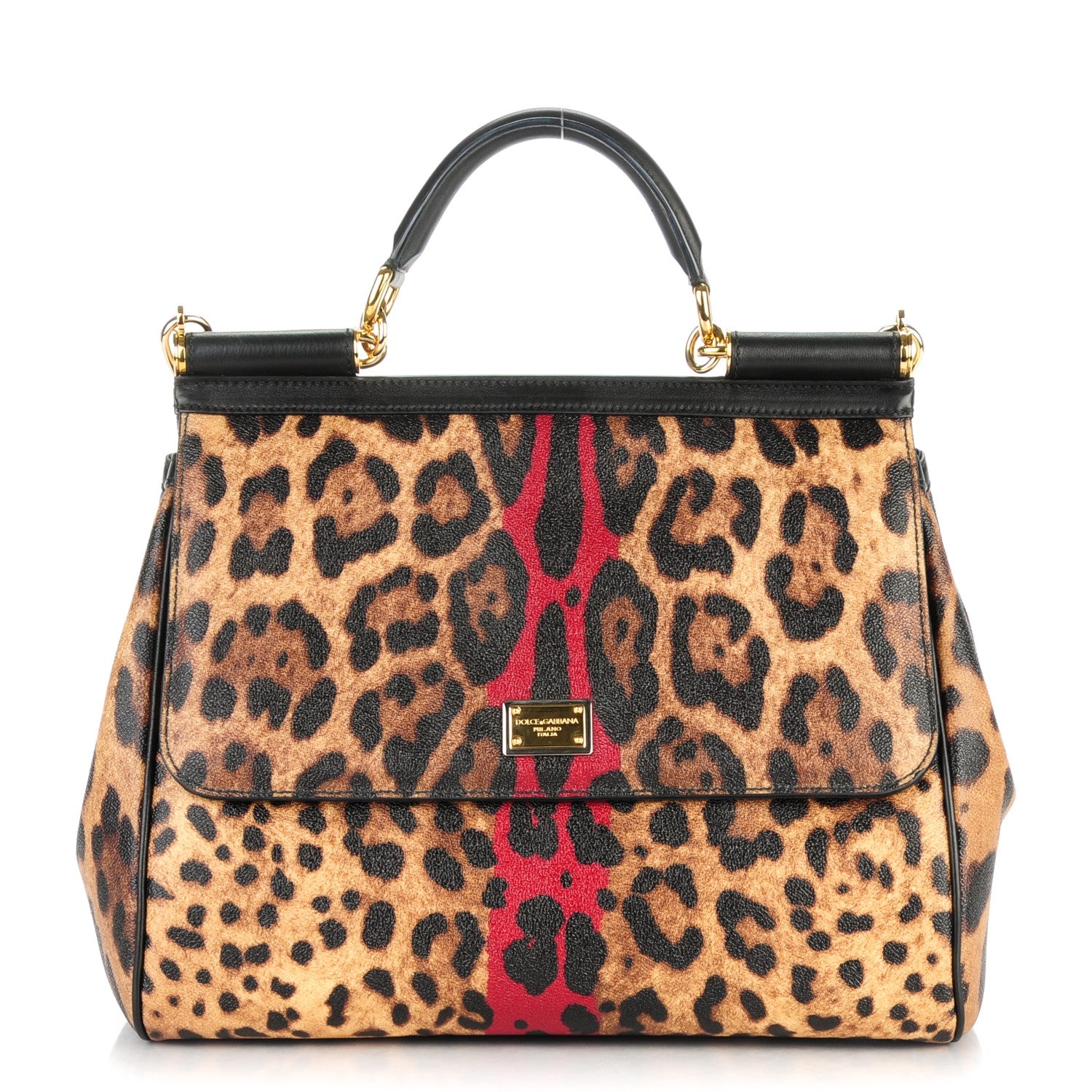 Dolce & Gabbana Leo Crepe Large Miss Sicily Leo Stripe Satchel 1 of 6