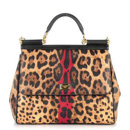 Dolce & Gabbana Leo Crepe Large Miss Sicily Leo Stripe Satchel 1 of 6