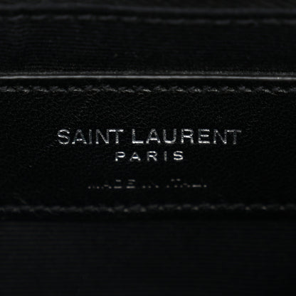 Saint Laurent Calfskin Y Quilted Monogram Toy Loulou Crossbody Bag Grey Kaki 6 of 10