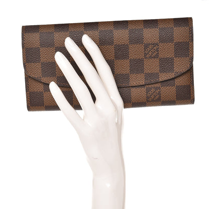 Louis Vuitton Damier Ebene Emilie Wallet Red 2 of 6