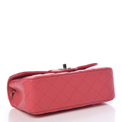Chanel Caviar Quilted Mini Rectangular Flap Dark Pink 4 of 10