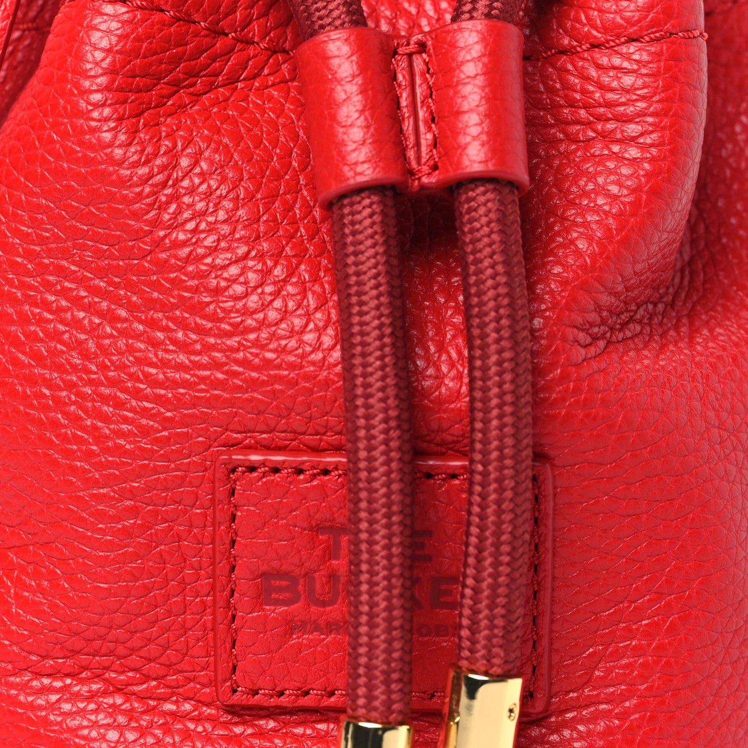 Marc Jacobs Grained Calfskin The Mini Bucket Bag True Red 7 of 9