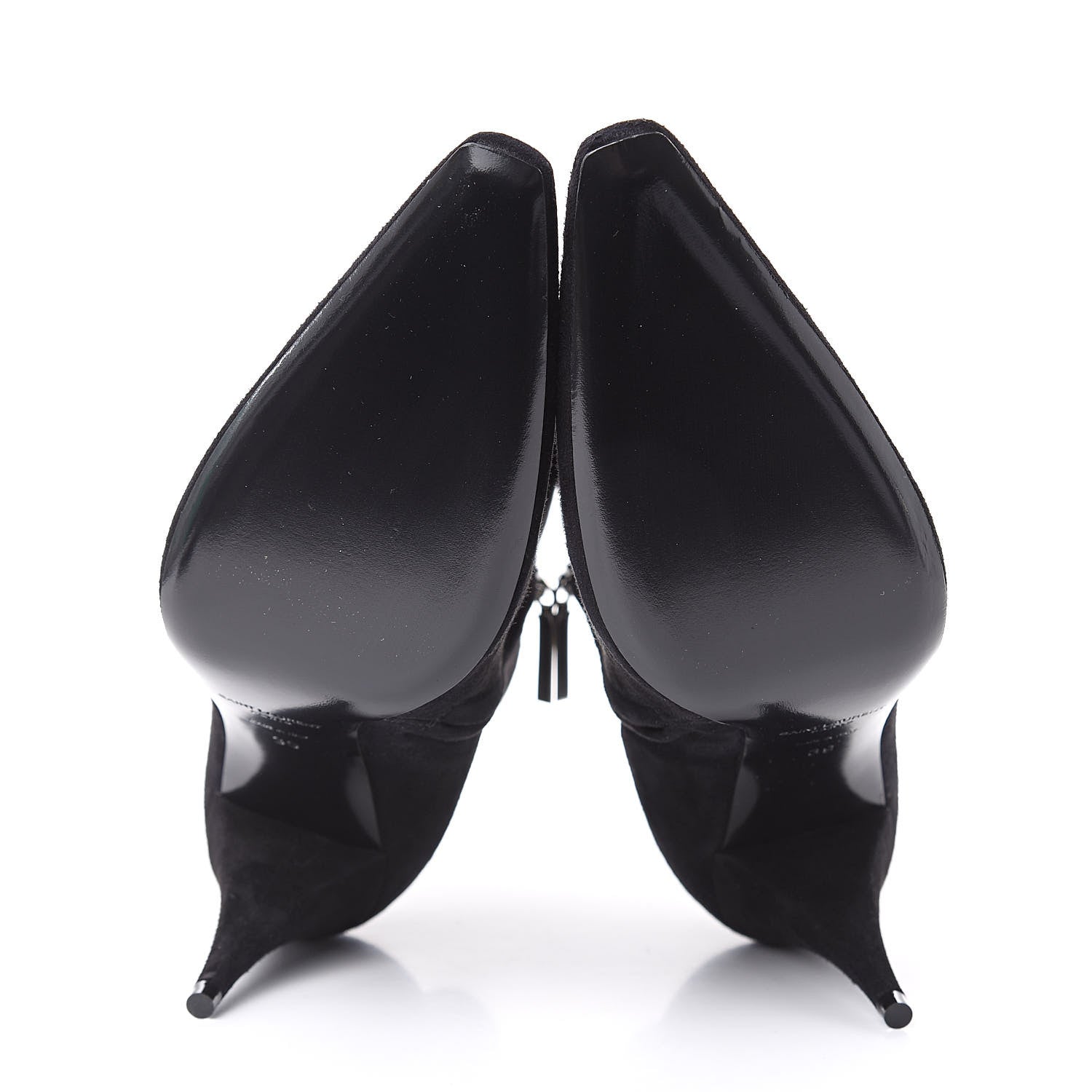 Saint Laurent Suede Kiki Ankle 85 Zip Boot 39 Black 5 of 9