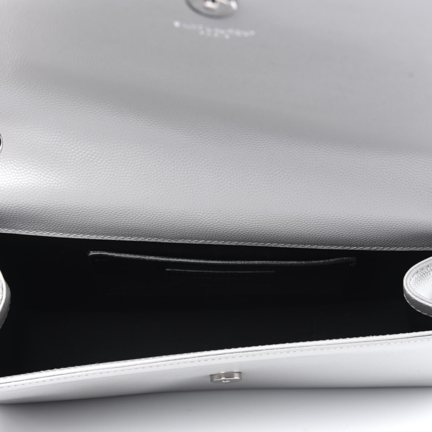 Saint Laurent Grain De Poudre Medium Classic Monogram Kate Satchel Souris 5 of 10