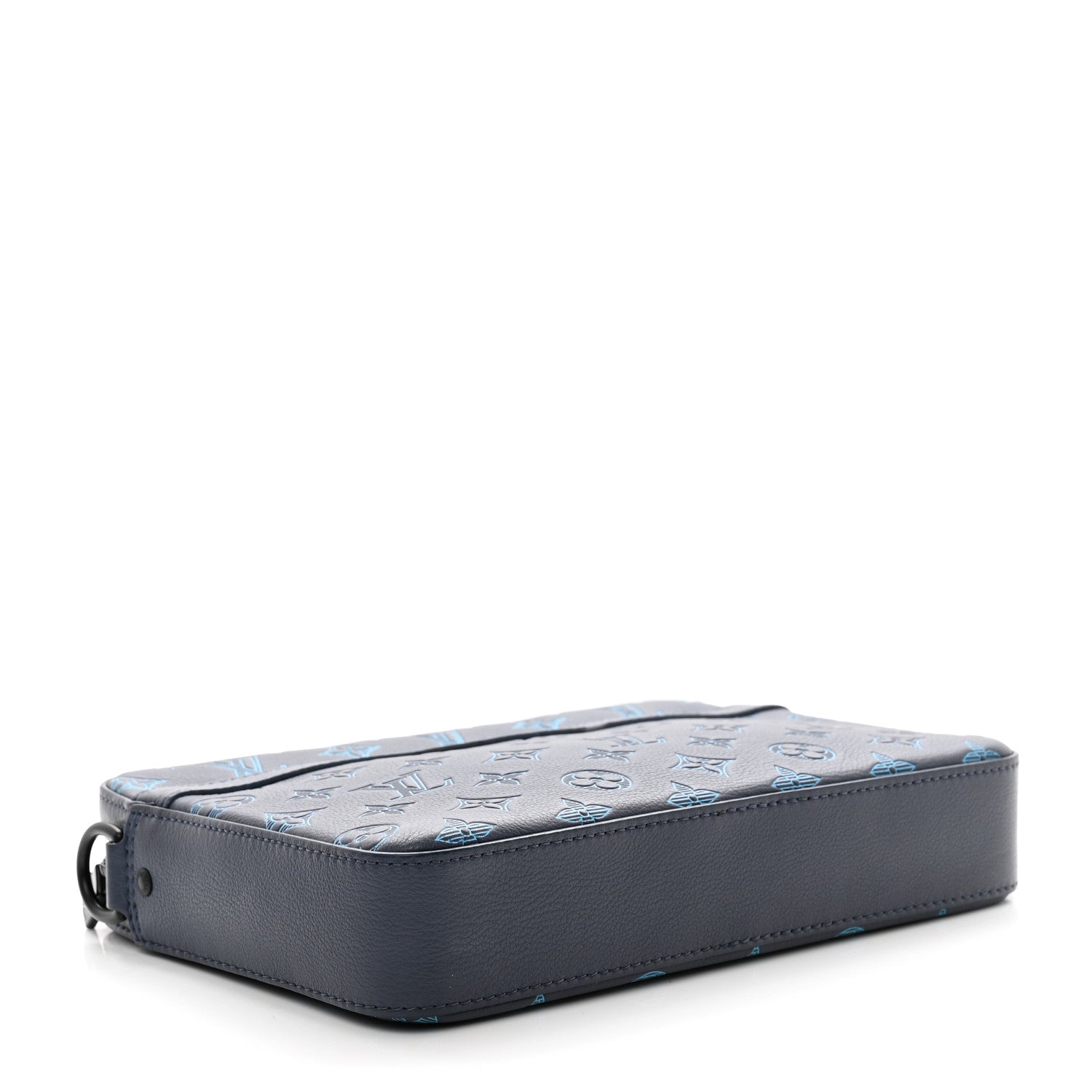 Louis Vuitton Calfskin Monogram Shadow Trio Messenger Navy River Blue 5 of 9