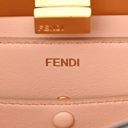 Fendi Vitello King Luxor Shiny Nappa Medium Peekaboo I SEE U East West Satchel White Light Rose 7 of 14