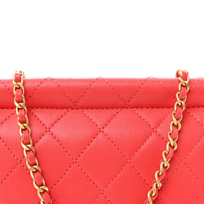 Chanel Goatskin Quilted Chic Pearls Flap Dark Pink 8 of 10