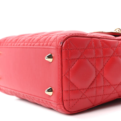 Christian Dior Lambskin Cannage Small Lucky Badges Lady Dior Red 10 of 10