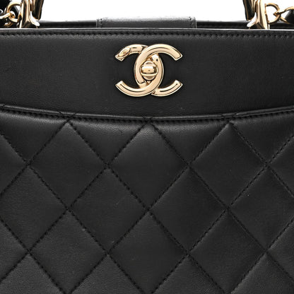 Chanel Lambskin Carry Chic Shopping Tote Black 16 of 25