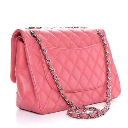 Chanel Lambskin Quilted Jumbo Double Flap Pink 4 of 8