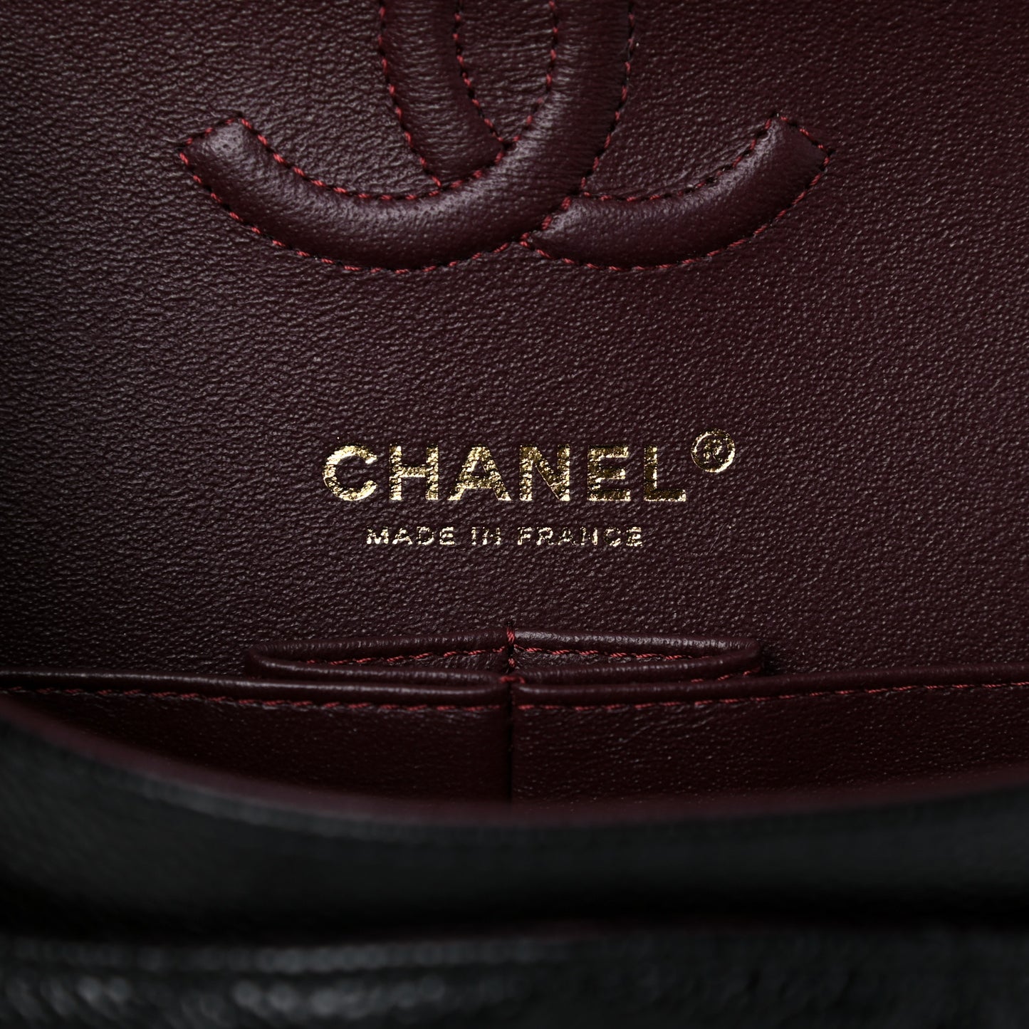 Caviar Quilted Small Double Flap Black