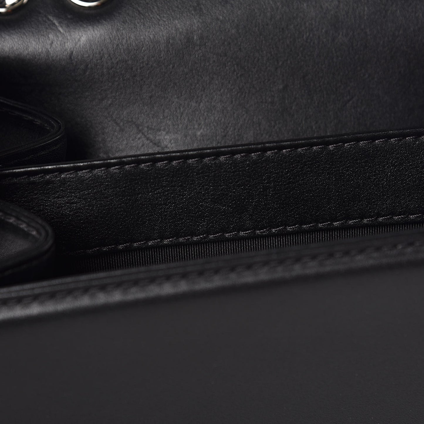 Calfskin Medium Braided Chic Flap Black