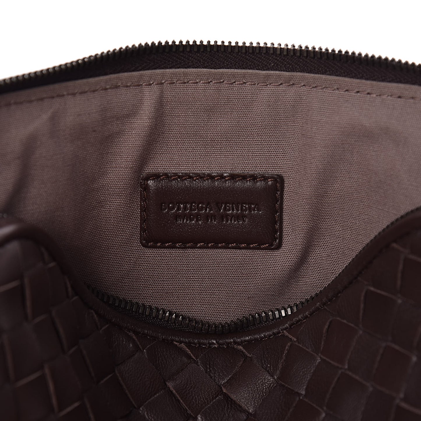 Nappa Intrecciato Cosmetic Pouch Ebano
