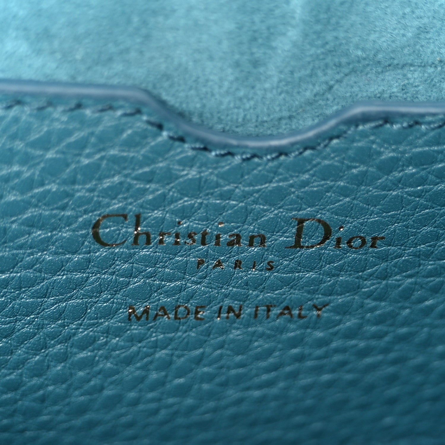 Christian Dior Grained Calfskin Medium Bobby Flap Steel Blue 6 of 10