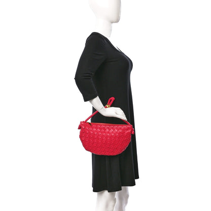Bottega Veneta Nappa Intrecciato Small Turn Pouch Cranberry 3 of 8