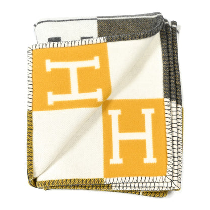 Hermes Wool Cashmere Avalon III Blanket Gris Soleil 2 of 3