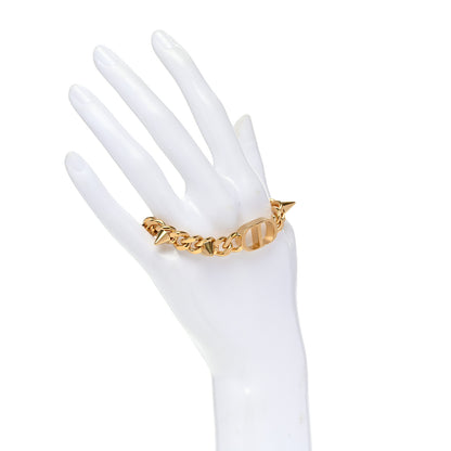 Christian Dior Metal Petit CD Spikes Chain Bracelet Gold 2 of 6