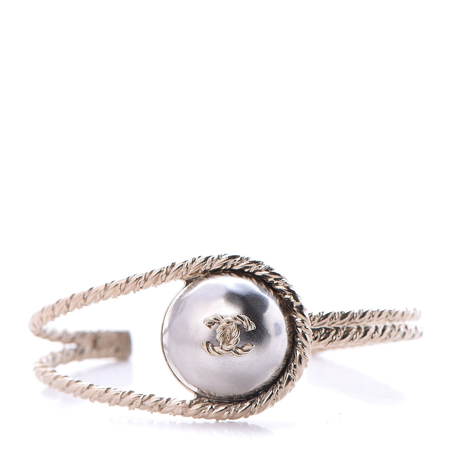 Chanel Pearl CC Cuff Gold 1 of 5