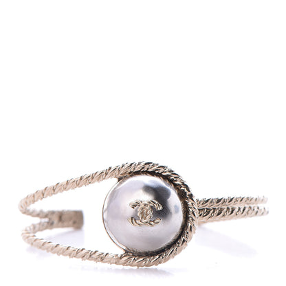 Chanel Pearl CC Cuff Gold 1 of 5