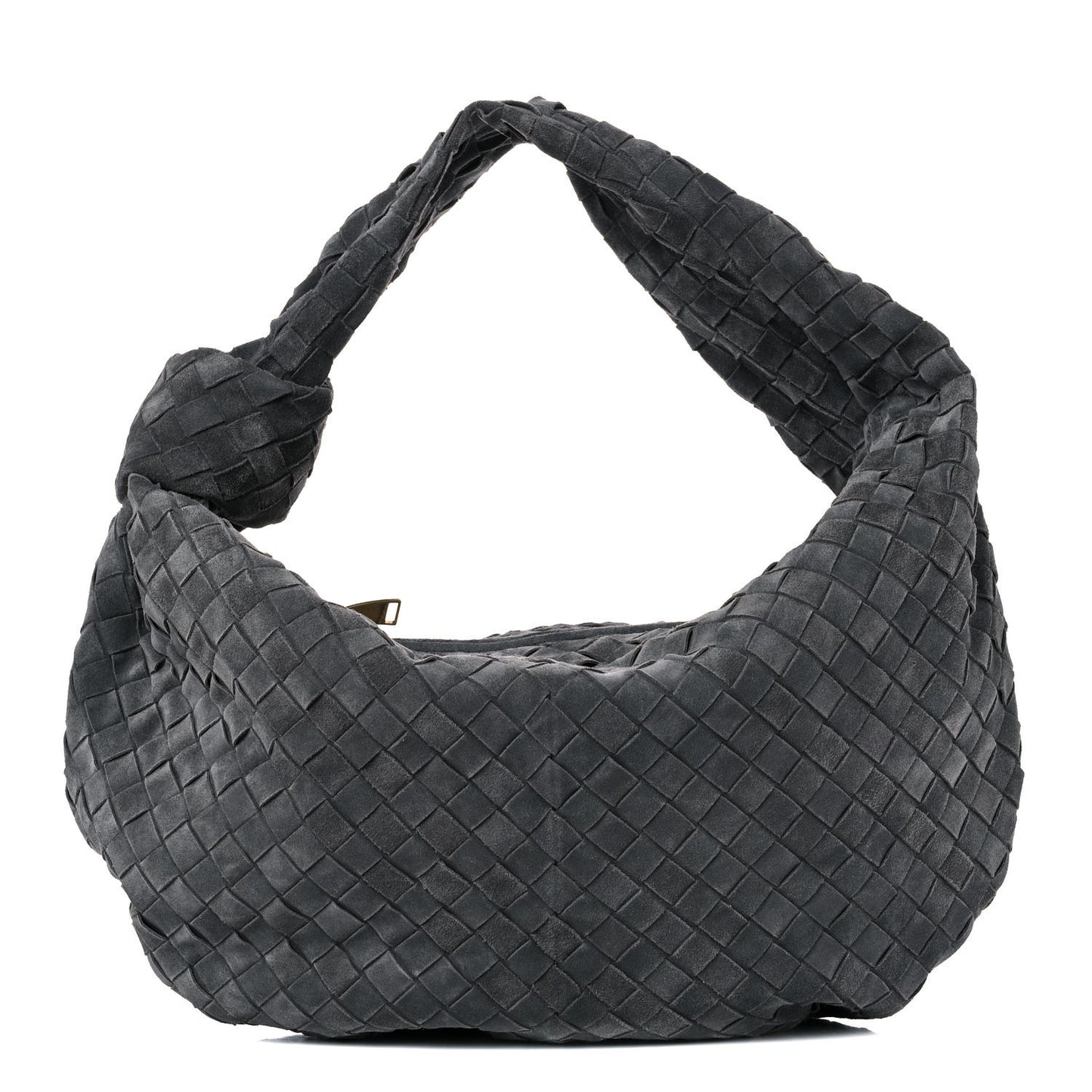 Suede Intrecciato Large Jodie Medium Grey