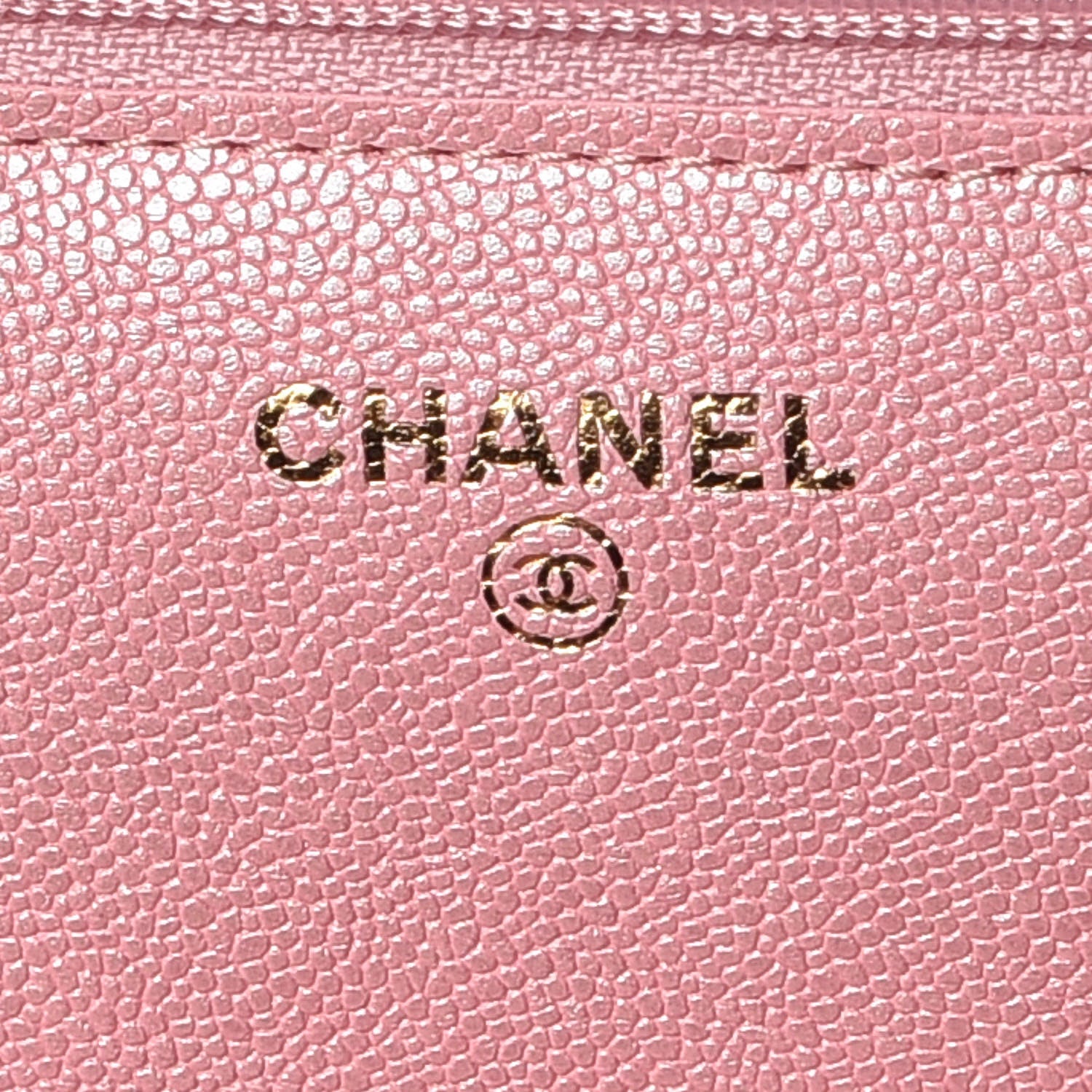 Chanel Iridescent Caviar Quilted Wallet on Chain WOC Rose Pink 8 of 11