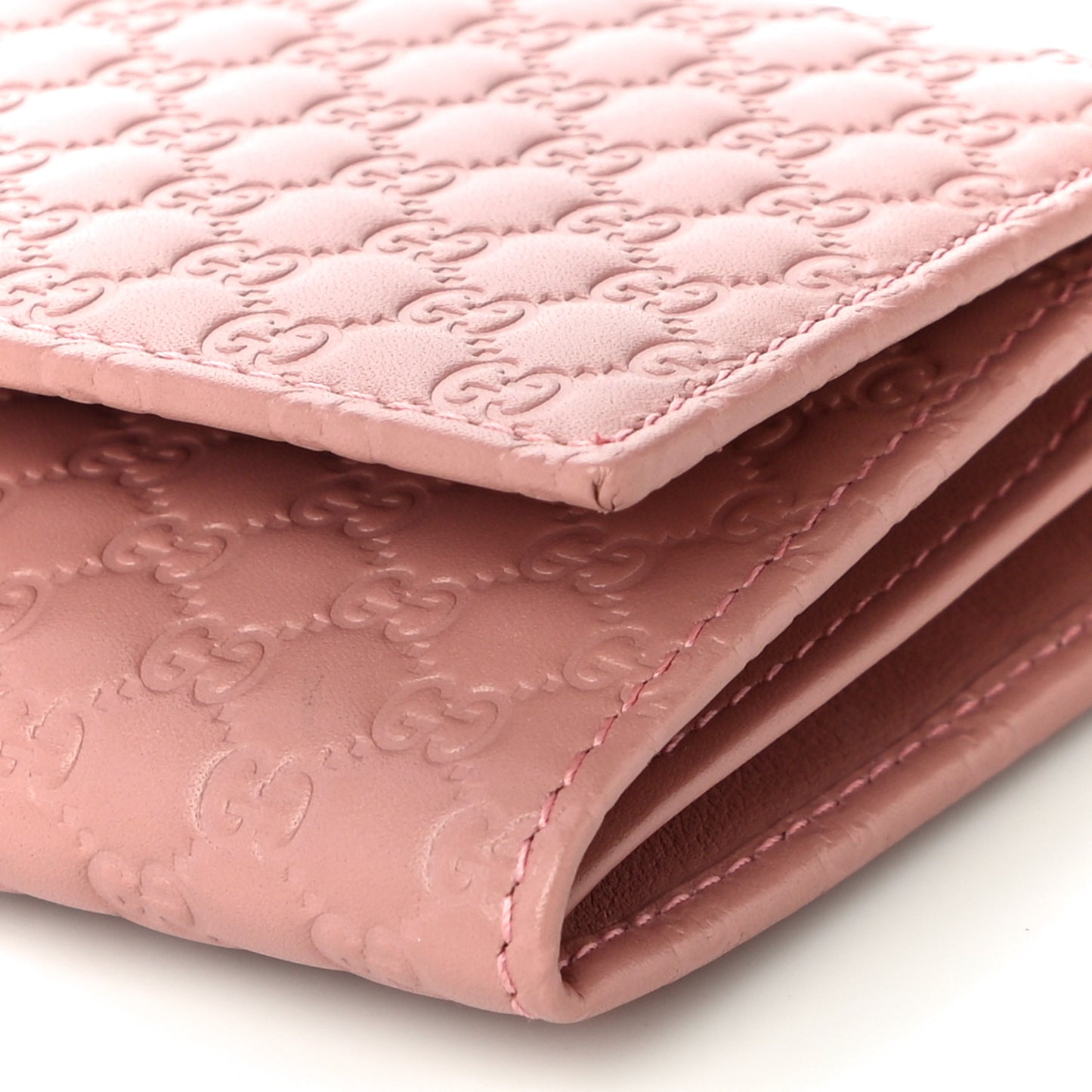 Soft Microguccissima Continental Wallet Soft Pink