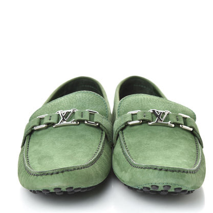 Louis Vuitton Nubuck Mens Hockenheim Moccasin Loafers 10 Vert 2 of 8