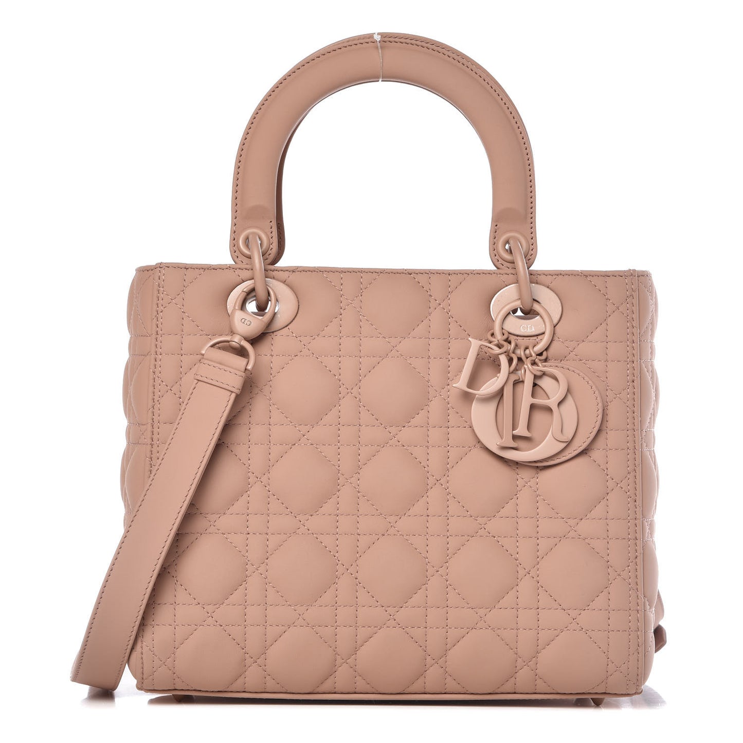 Ultra Matte Calfskin Cannage Medium Lady Dior Blush Powder