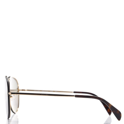 Celine Acetate Mirror Aviator Sunglasses CL41391/S Gold Grey 3 of 7