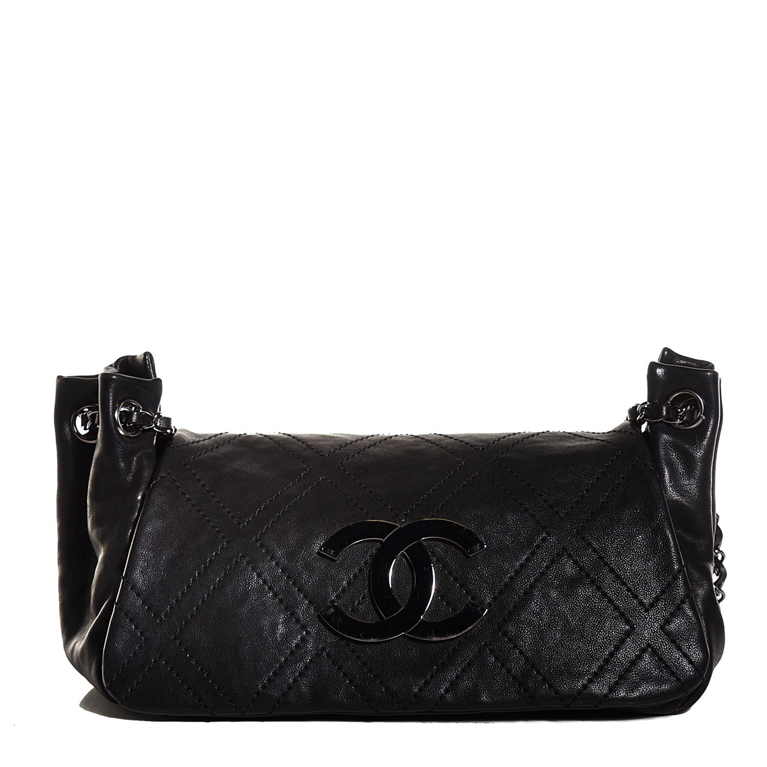 Chanel Calfskin Diamond Stitch Small Flap Black 1 of 7