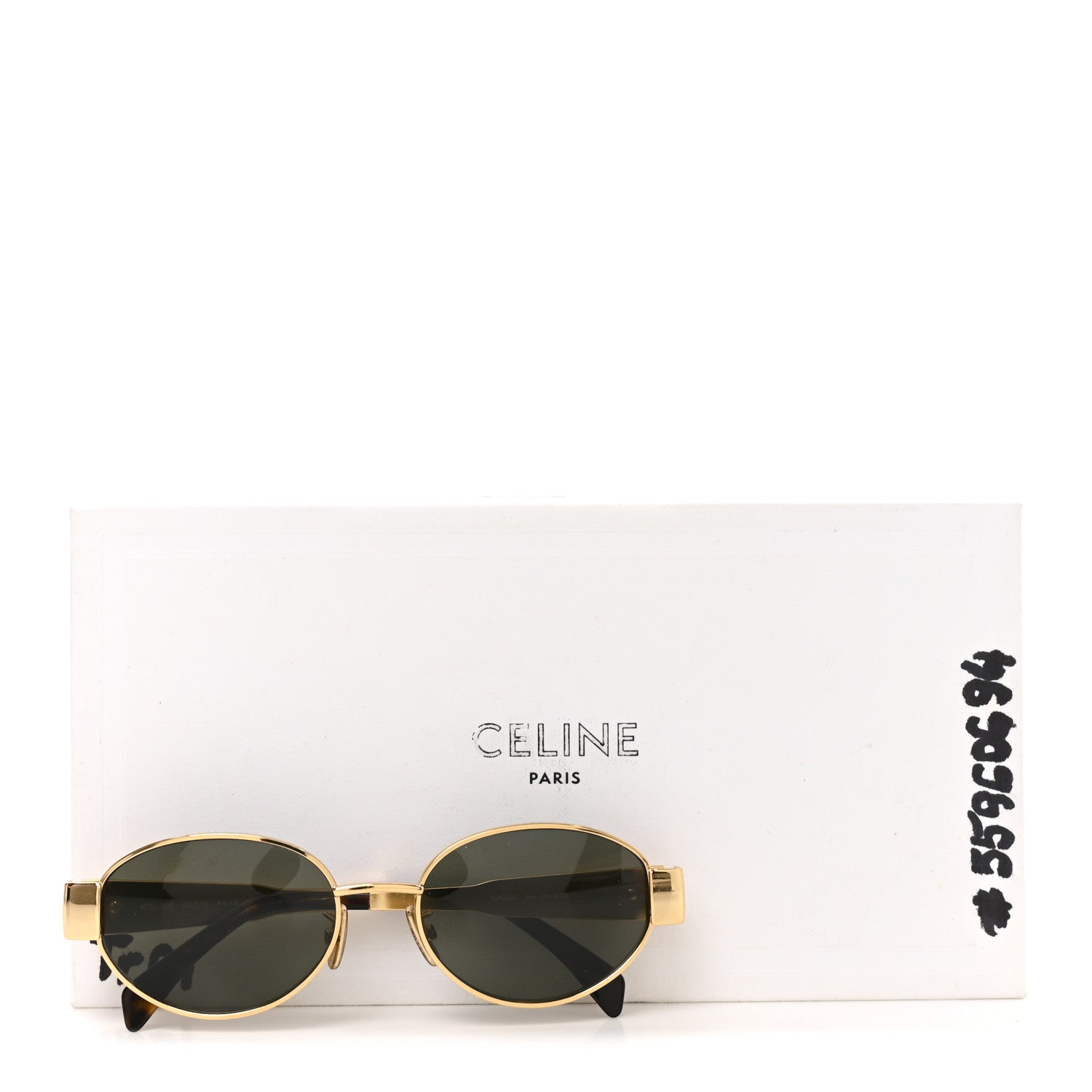 Celine Metal Triomphe 01 Sunglasses Gold Green Gold Green 7 of 7