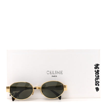 Celine Metal Triomphe 01 Sunglasses Gold Green Gold Green 7 of 7