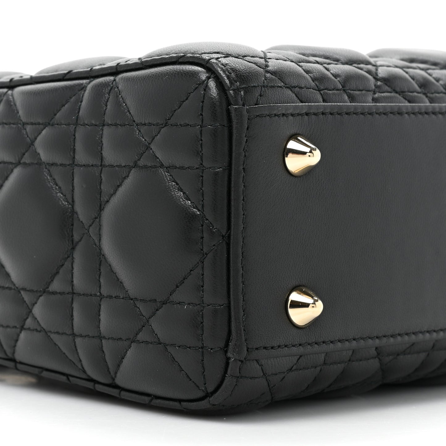 Lambskin Cannage Small Lucky Badges My Lady Dior Black