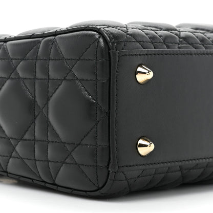 Christian Dior Lambskin Cannage Small Lucky Badges My Lady Dior Black 9 of 13